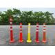 Spring Parking Sign Post Road Safety Flexible PU Screw Thread Parking Lot Sign Posts