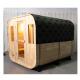 Cedar Custom Outdoor Dry Sauna For 5-6 Persons 220V Hemlock Wood 8mm Tempered Glass