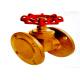 Flanged Forged Brass Gate Valve For Water Air Oil Wear Resistant
