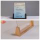 A4 Clear Desktop Clear Acrylic Photo Frame with Wood Base