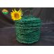 HUILONG Galvanized Barbed Wire , 12 BWG PVC Coated Barbed Wire For Protection