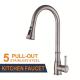 MixerDeck Mounted Kitchen Mixer Spray Taps  ,  Pull Out High Arc Kitchen Faucet