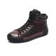 ODM Burgundy Anti Skid Cow Leather Sneakers Euro 46size
