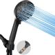 Bathroom 10 Sprays Detachable Matte Black Handheld Shower Head