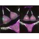 Purple Crystal NPC Bikini Competition Suits Spandex Fabric Beautifully Reflect Light