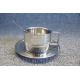 200ml Afternoon coffee set silver color stainless steel coffee tea cup with spoon restaurant coffee espresso cup set