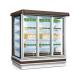 Clear 3 Glass Door Drink Cooler Beverage Display Multideck Open Chiller Fridge Supermarket Display Fridge For Fruits