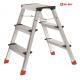 Outdoor Secure Aluminum Step Stool 3 Steps With Non Marring Feet