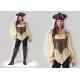 Rustic Pirate Lady 1024  Halloween Adult Costumes Brown Yellow Red Mixed Color