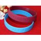 Lettering Debossed Silicone Wristbands , Rubber Promotional Bracelets Smooth Edge