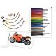 1/8 SIZE Motorcycle Racing Colored /PTFE Steel Braided Brake Line Hose Kits