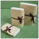 Birch wood chip boxes, rectangle shape box with ribbon