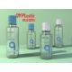 Round Blue Lid Coating PET  Plastic Cosmetic Packaging Serum Bottle 100ml 150ml