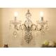 240V E14 Light Source 40*43cm Crystal Glass Wall Lights For Living Room