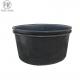 1500l Huge Open Top Cylindrical Tank , Roto Moulded Black Plastic Tub Pond