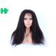 Kinky Straight 24 Inches Long Synthetic Wigs 1B Black Free Part Heat Resistant Fiber