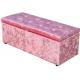Velvet Upholstered Ottoman Storage Box