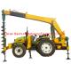 Cement Pole Erect By Spiral Sheet Post Screw Mini Pile Digging Machine