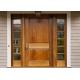 Residential Custom Solid Wood Doors With Slide Panel , Swing Open Style
