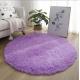 Pure Color Circled Silk Woollen Mixed Knitting Carpet Bedroom, Living Room Carpets