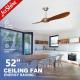 Remote Control 2 Solid Wood Blade app control Ceiling Fan With Low Noise DC Motor