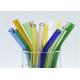 Transparent color glass straws anti high temperature pipe juice drink milk tea straw