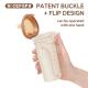 NICEPAPA FLIP-CAP Durable BPA-Free Food Grade Silicone Baby Bottle Hollow Scale Easy Grip (Cross hole M)