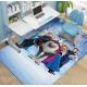 Frozen Cartoon Crystal Velvet Rectangle Floor Carpets For Bedroom 200*300cm