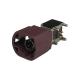 FAKRA HSD LVDS PCB 4 Pin Connector Code D Right Angle Plug for Car Camera