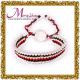 2012 new style red, white, black combined links friendship bracelets for ornament LS027