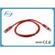 Ethernet Network Red STP Patch Cable For Carrying Telephone Signals 350 MHz