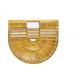 Ins Popular Women Charcoal Rattan Bamboo Clutch Bag , Open Closure Bamboo Handbag