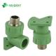 Green DIN Standard PPR Pipe Fitting Male Thread Elbow for Hot Water Connection System