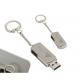 Custom Made 128gb Swivel Usb 2.0 Flash Drive With Keychain Silver Colour
