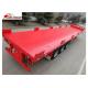 Heavy Duty Long Flatbed Semi Trailer 12R22.5 Radial Tyres For Cargo