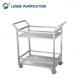 Cleanroom Ss304 316l Stainless Steel Double Layer Trolley For Transporting Material