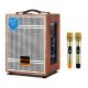 Rechargeable Outdoor Karaoke Bluetooth Party Speaker 6.5 Inch Wooden Material