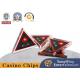 High Transparency Acrylic Casino Game Accessories Triangle Positioning Card