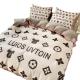 Popularity Cotton 4-In-1 Bedding Set Brown White King Size Duvet Cover Bed Sheet