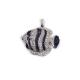 925 Sterling Silver Pendant with Zircon Stone, Diamond Animal Jewelry with Fish