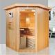 OEM Double Bench Corner Style Indoor Steam Sauna Room With 6KW Stove