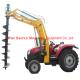 Wooden Pole Erecting By Ground Screw Electric Pile Driver For Photovoltaic