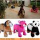 Ride-On Plush Motorized Animals Rides Panda Dog Panther, Stuffed Motorized Riding Animals