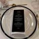 14 Inch 16 Inch  Glass Clear Charger Plates With Black Rim For Wedding Events