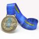 Kazakhstan 3D antique bronze medals customized, with blue ribbon medal