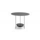 Simple Style Panna Cotta Table , Bass Design Metal Side Tables Stainless Steel Leg