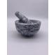 Natural Solid Marble Stone Mortar And Pestle Moisture Resistant