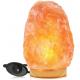 Wooden Base Dimmable Hand Carved RGB Salt Lamp