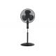 Black 40cm Adjustable Stand Fan Oscillating 3 - Speed ETL For Home Or Office