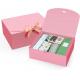 Gift Boxes With Lids, Pink 10X8X4 Inch Gift Boxes, Bridesmaid Proposal Box With Ribbon, Kraft Paper Boxes For Wedding